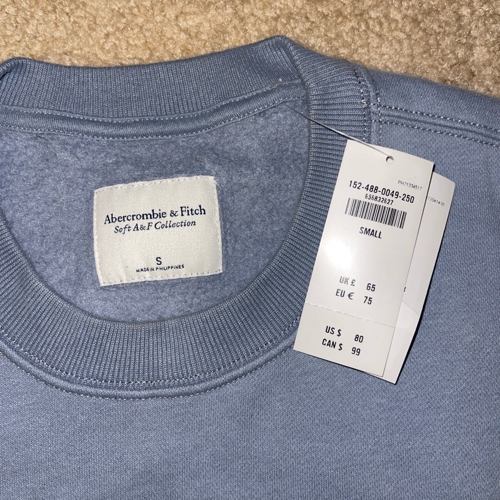 MEDIUM Blue Grey Cute Crew Neck Sweater - Picture 5 of 9